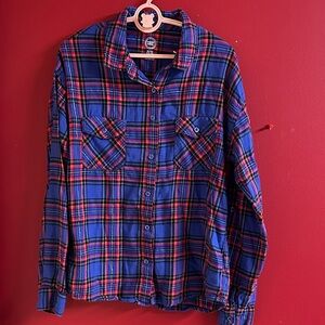 Wonder Nation Purple and Orange Plaid Shirt size 14-16